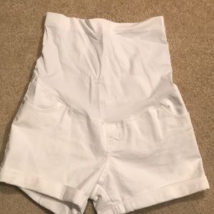 Maternity white shorts